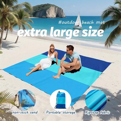 Outdoor Large Beach Mat/Picnic Mats/Camping Mat  Extra Large Lightweight Foldable with Storage Bag and Fixing Pegs Easy To Clean