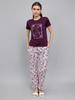 Womens Regular Fit Printed Lower Set