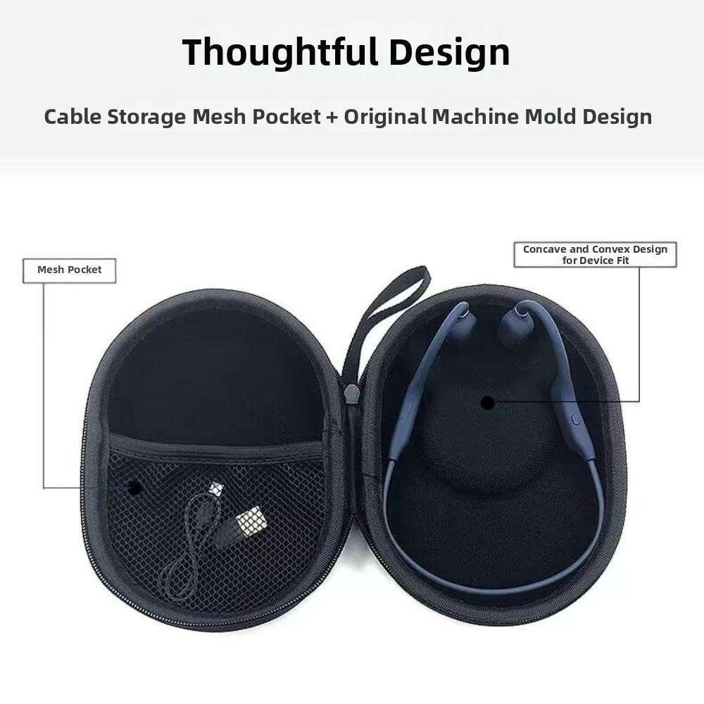 Waterproof Bone Conduction Headphone Box Shockproof Headset Carrying Case  for Open Ear