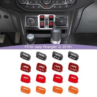 ABS Car Window Button Trim Decorative Stickers For Jeep Wrangler JL For JT Gladiator 2018 Up Interior Accessories