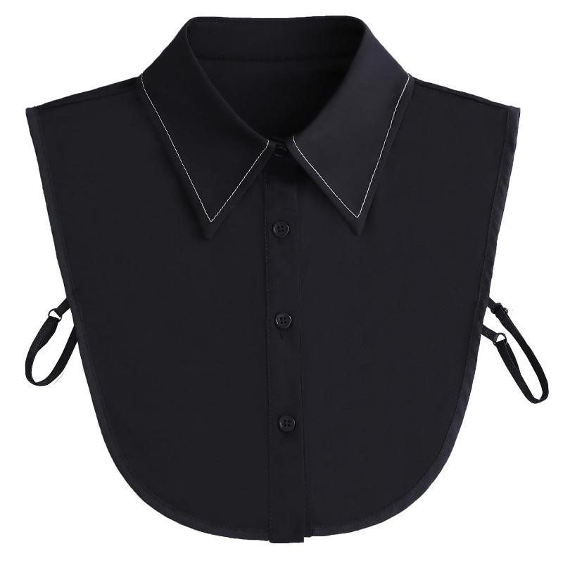 Hollow Lace Chiffon Doll Cotton Fake Collar Blouse Sweater Detachable Shirt Collar False Collar Lapel Women Top Collars Decor