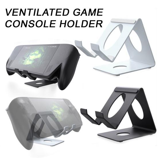 Game Console Stand for ROG Ally/X for Switch 2 for Steam Deck Metal Heat Dissipation Desktop Holder with Anti-Slip Pad Game Console Accessories