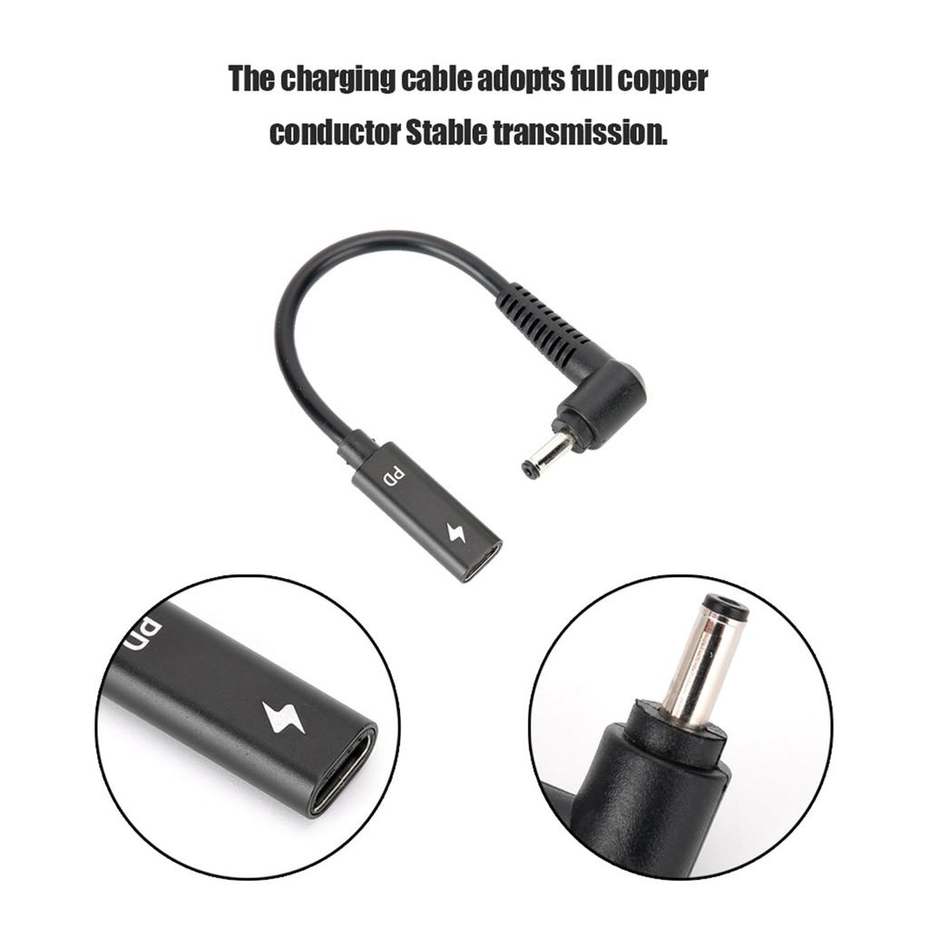 Full Copper Conductor TypE C PD Power Supply to 4.0x 3.5mm Male Plug for ASUS Notebook Charging Cable
