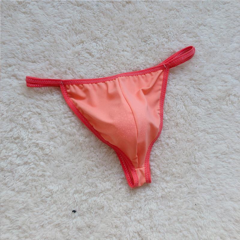 Men Breathable Thin Bag Underwear G-String Sexy Low-Waisted Comfortable Solid Color Underwear