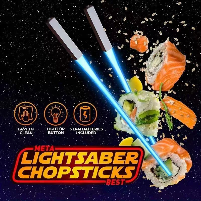LED Light Emitting Chopsticks, Luminous Chopsticks, Food Grade Material, Chopsticks for Kitchen Dinners