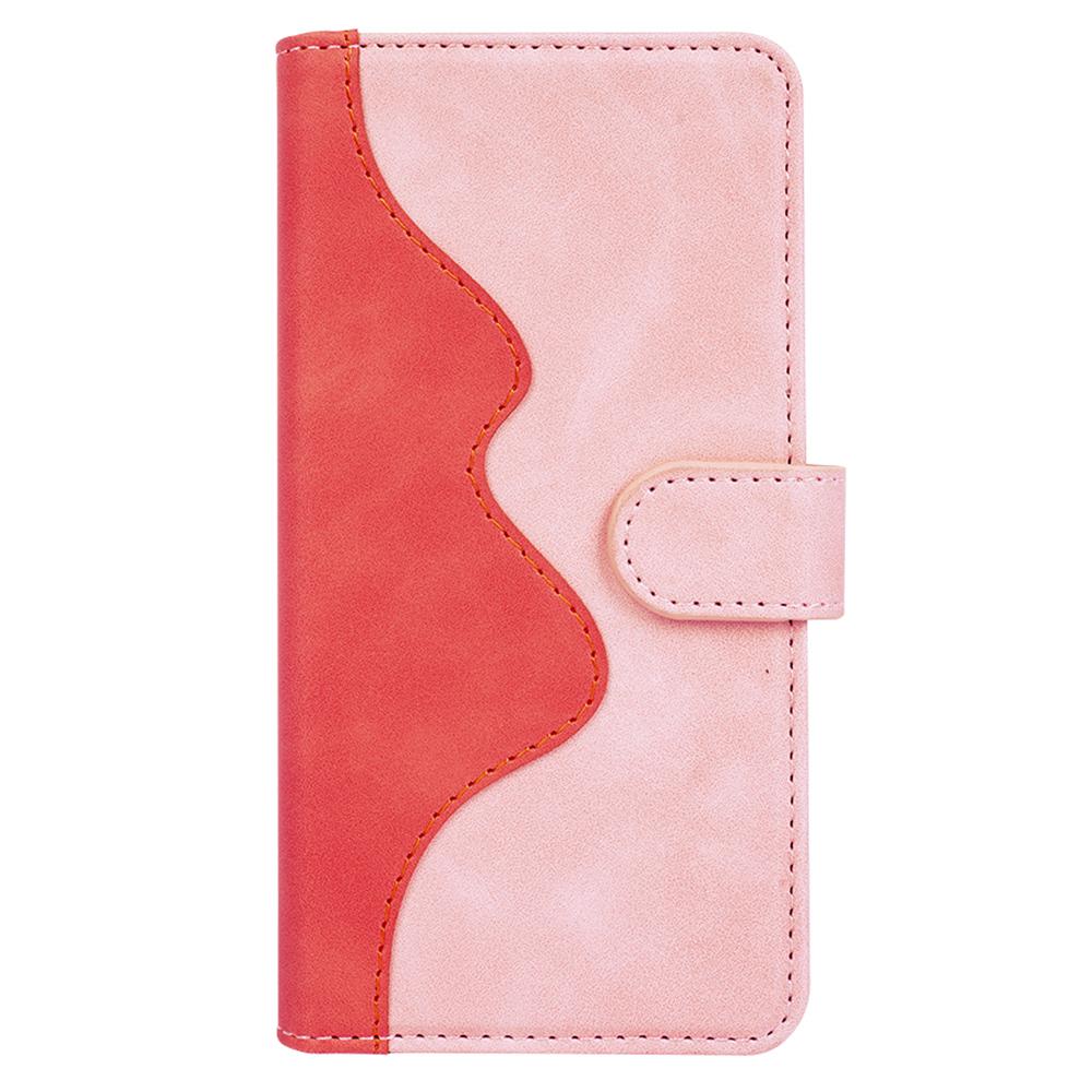 For Motorola Moto G24 Power Wallet Case Leather Phone Cover Splicing Color