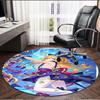 Genshin Impact Print Round Rug, Washable Floor Carpet, For Entryway Dorm Laundry Room Office Study, Home Decor Birthday Christmas Gift