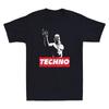 Techno Viking Für Raver DJ Techno Party Festival Vintage Herren T-Shirt Schwarzes T-Shirt