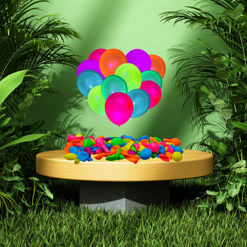 Mixed Color Latex Party -12 Inch Fluorescent Mixed Color 100 Pieces