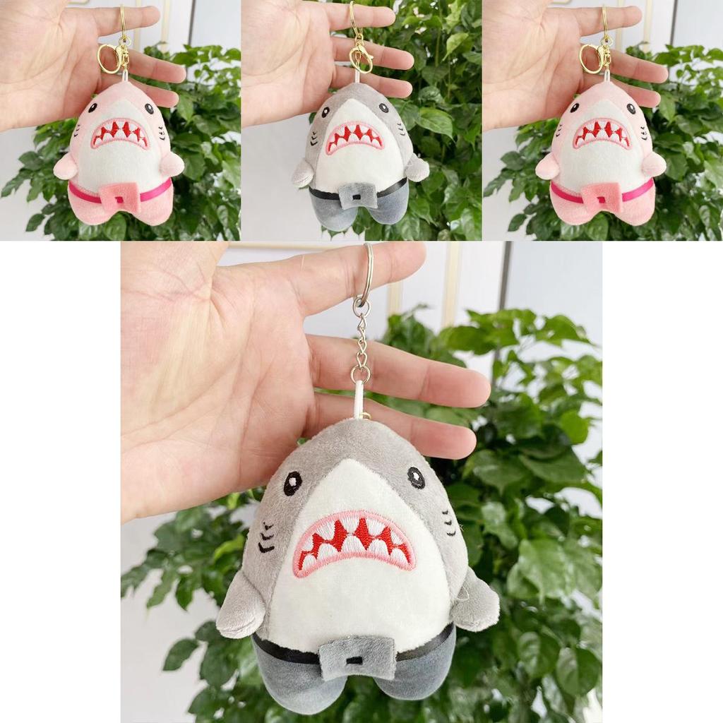 Fun And Colorful Plush Shark Keychain Adorable Stuffed Animal For Bag Or Key Decor