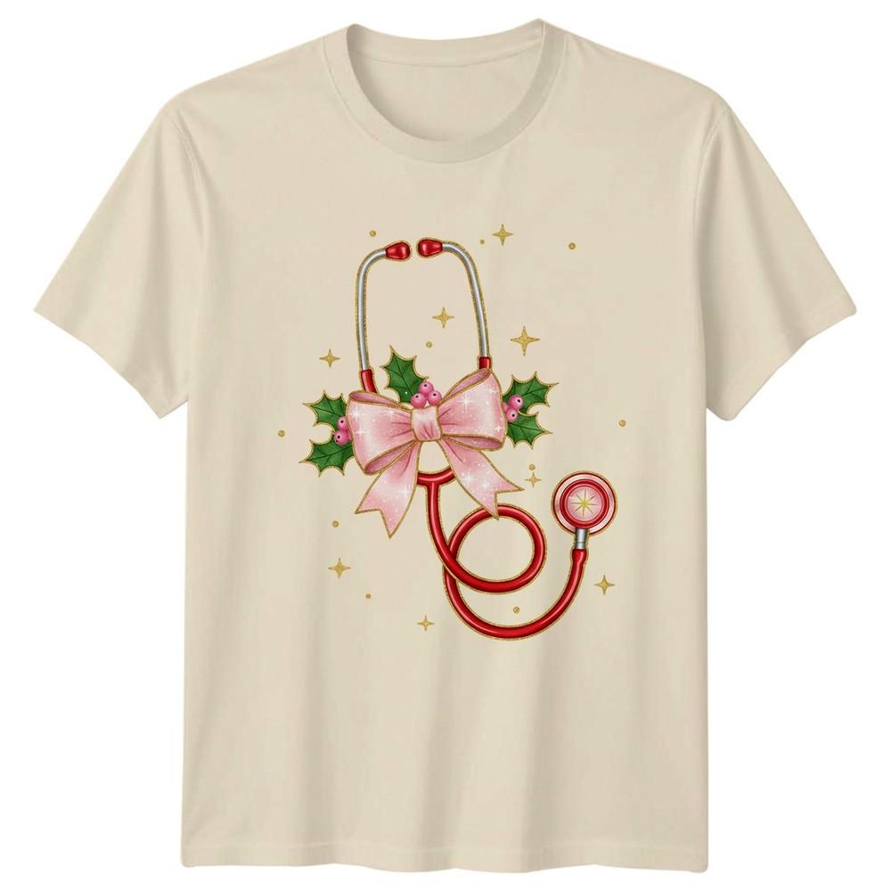 Stethoscope Christmas Medical Healthcare Unisexs Unisexs Graphic Tee Shirt