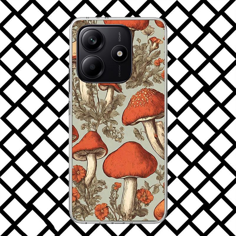 Colorful Mushroom Phone Case for Xiaomi Redmi Note 15 14 14S 13 12 12S 11 Pro Plus 11E 11T 11S 10S 5G Soft Cover Fundas Redmi No