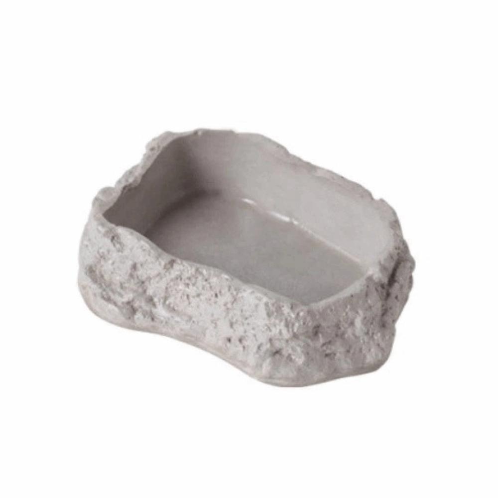 

Easy Clean Climbing Pet Food Bowl Realistic Stone Reptile Food Bowl Mini Pet Water Dish Snake Primary color S