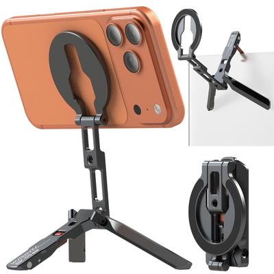 Smartphone Mini Schreibtisch-Smartphone MagSafe Stativ Multifunktionales Smartphone Leichtes Aluminium Magnetische Tasche Super Starker Magnetischer Zollgewinde Bogen