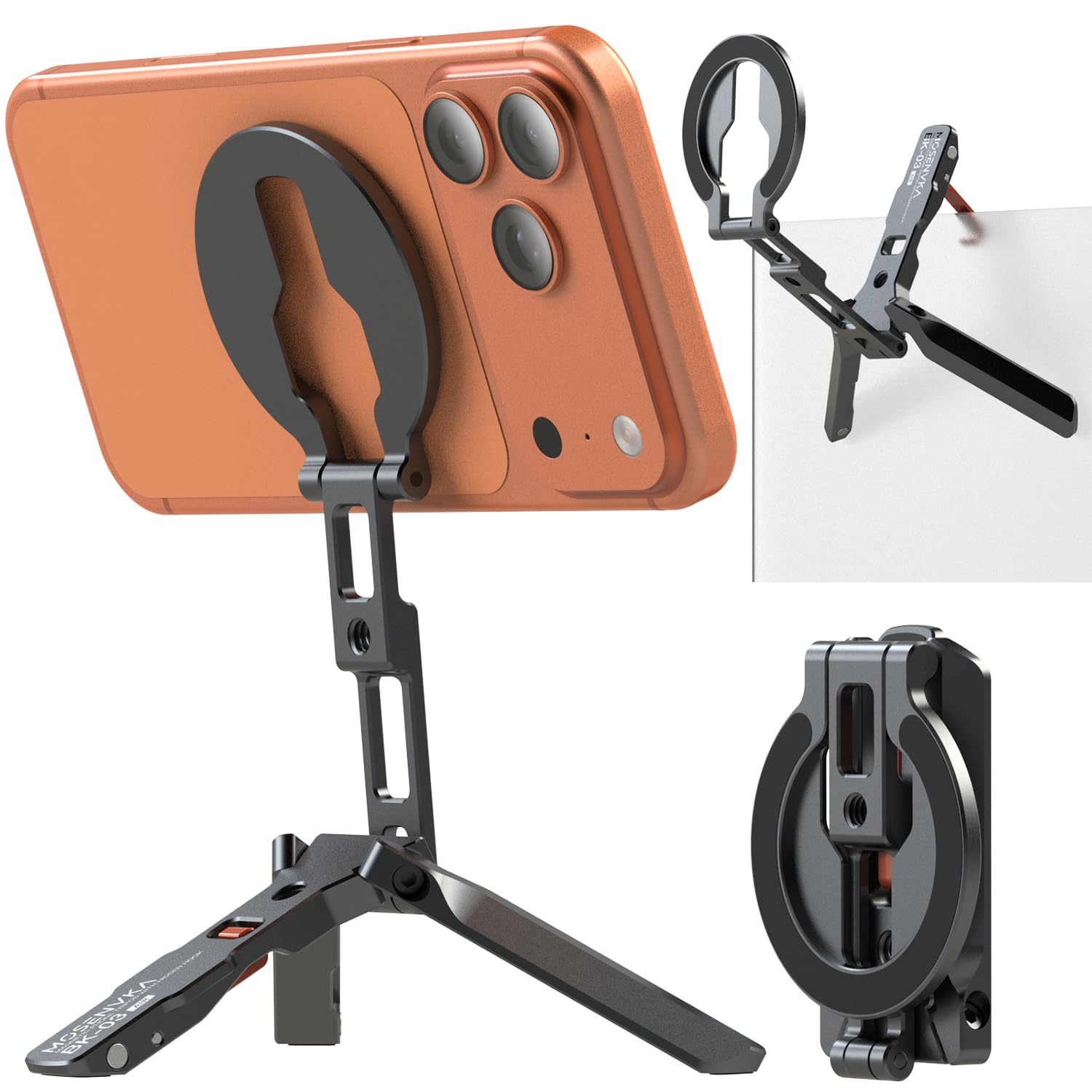 Смартфон Мини Настольный Смартфон MagSafe Штатив Многофункциональный Смартфон Легкий Алюминиевый Магнитный Карманный Супер Сильный Магнитный Дюймовый Винт Дуга