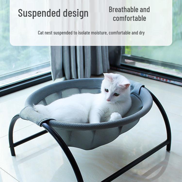 

Всесезонный моющийся гамак для питомцев: Съемная подвесная корзина-кровать для кошек и собак Black Single Net Pocket - Mesh Material