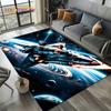 27 Style New Space Spitfire Aircraft  Air Force Jet Fighter Cartoon Carpet Rug for Living Room Bedroom Sofa,Non-slip Floor Mat