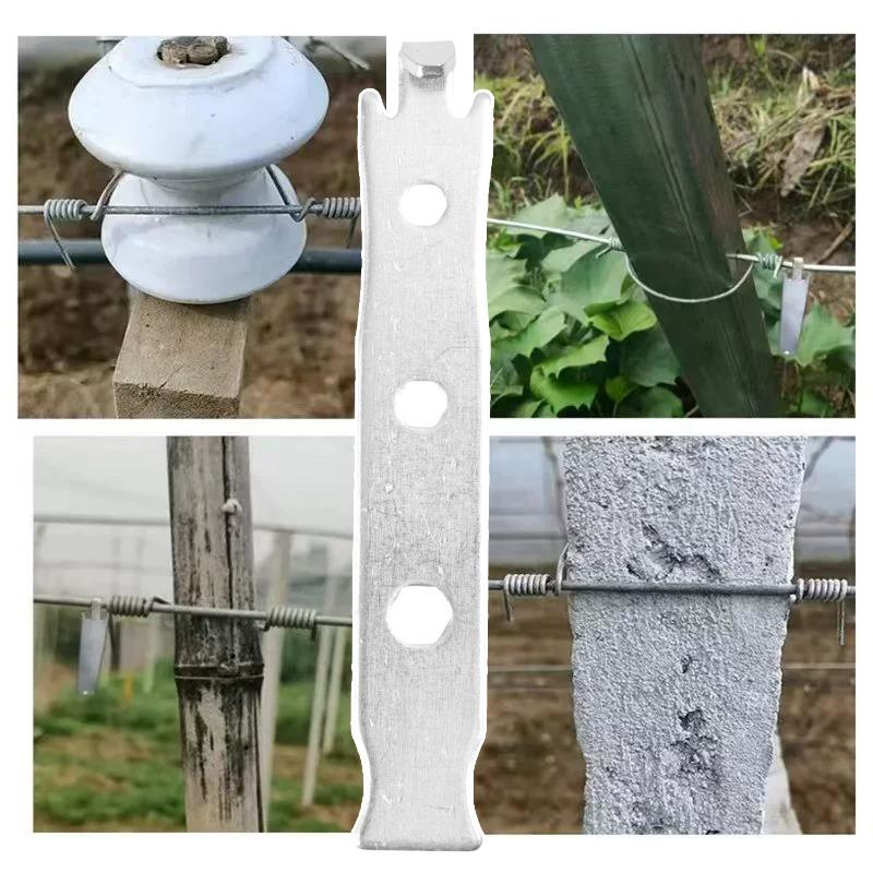 5/1x Zaun Draht Verdrillwerkzeuge Edelstahl Schraubenschlüssel Schwerlast Spannwerkzeug für Garten Bindedraht Zaun Verdrillung Befestigungselement