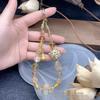 Retro Chinesischer Stil Glückskatze Kristall Perlen Handy Lanyard und Armschmuck
