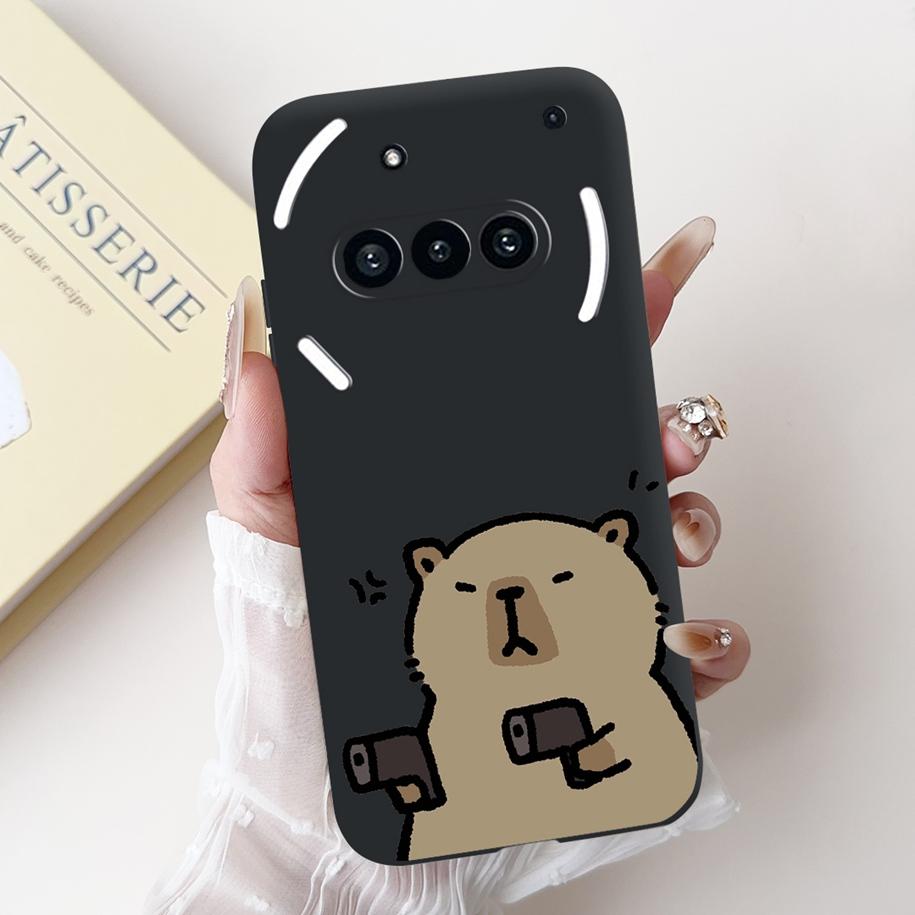 Para Funda Nothing Phone 3A A059 Lindo Dibujo Animado Panda Astronauta Silicona Suave Negro Mate Cubierta Para Nothing Phone3a Pro A059P Fundas