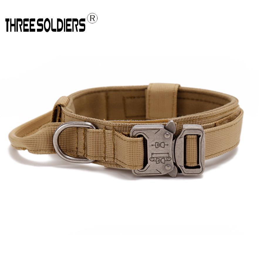 Tactical Outdoor Dog Collar & Harness Set - 1.5 Inch Nylon Military Style Extra Large коричневый