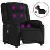 VidaXL Fauteuil de massage inclinable électrique noir similicuir 3205143