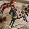 New Iron Rocking Horse Decoration Retro Style DIY Christmas Tree Decoration Handmade Holiday Decoration Craft For Christmas Tree