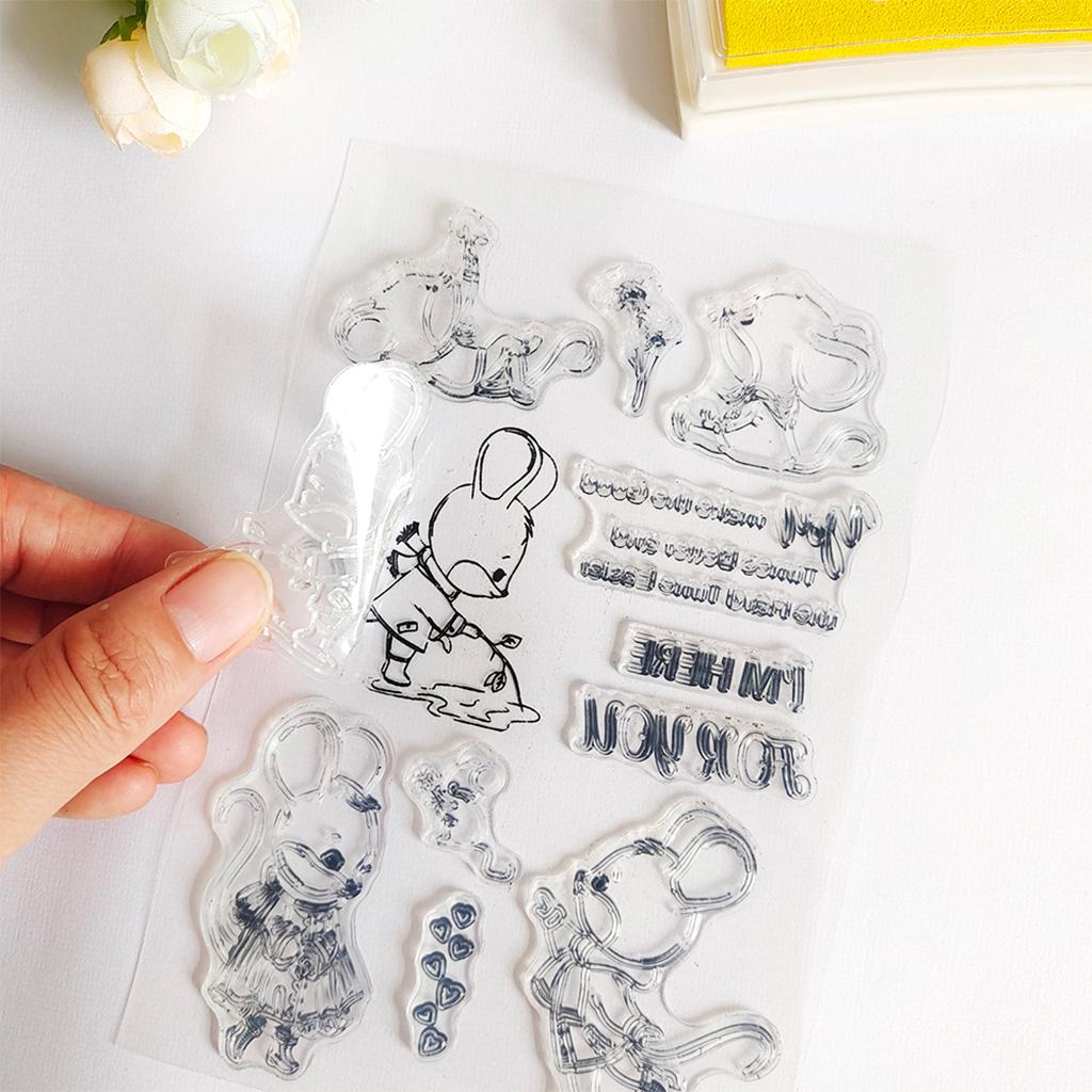 Clear Rubber Stamp Scrapbooking Diary Album Aesthetic Embossing Decorations