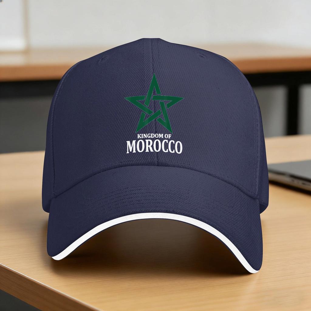 Kingdom Of Morocco Flag Casual Baseball Cap  Hiking Fishing Hip Hop Hats Summer  Couple Women Fitted Retro Baseball Caps