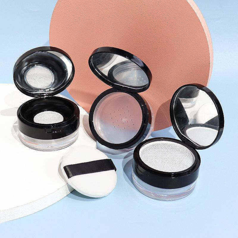 Leere Air Cushion Puderquasten-Box Mit Puderquaste Spiegel Groß Oder Klein Elastisches Netz Tragbarer Make-up-Behälter Für Losen Puder