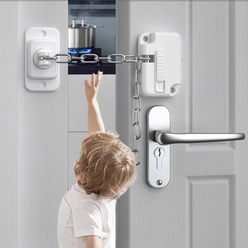Door Lock Latch Catch Toddler Kids Window Limiter Baby Safety Lock Adjustable Child Cabinet Locks Door RefrigeKeep Children Safe