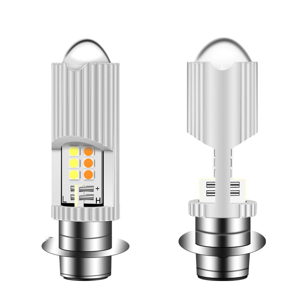 

1 шт. H4 BA20D H6 P15D Светодиодная лампа фары мотоцикла 3570 CSP Двухцветная Белый Желтый Ближний Дальний свет Линза Лампа для мотоцикла 6500K 3000K 12V P15D H6M P15D-25-1 жёлтый/белый