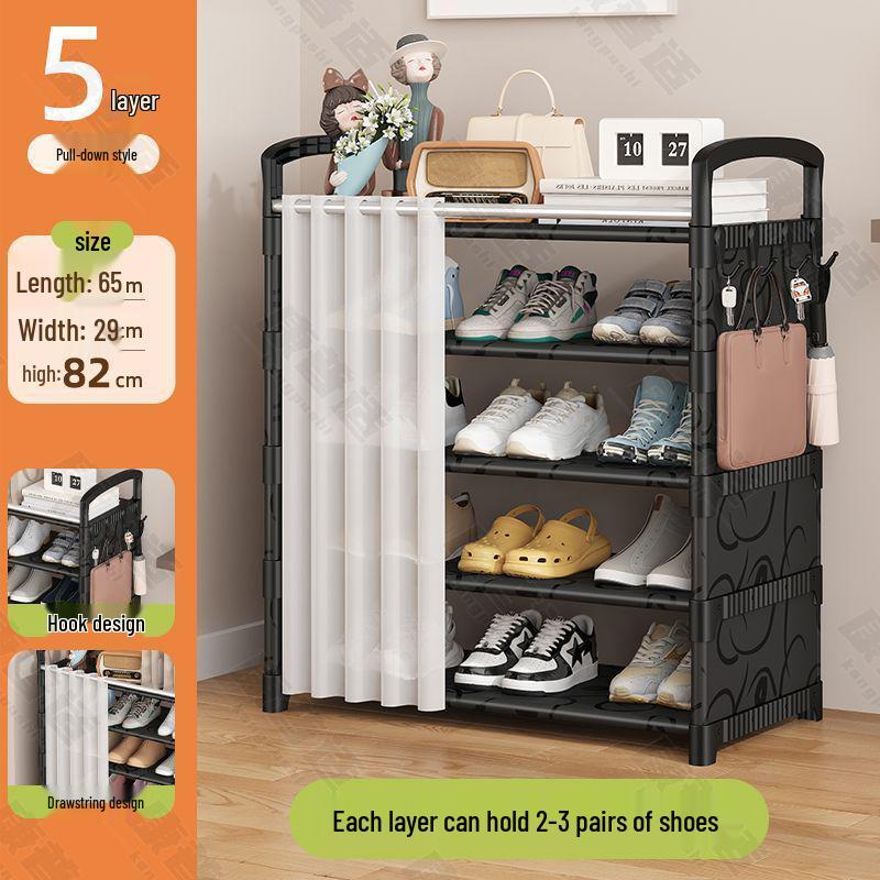 Sturdy Multi-Layer Dustproof Shoe Rack with Cover for Home and Dorm Entryways