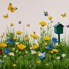 Self-Adhesive Wall Stickers Green Grass Wall Corner Stickers Flowers Butterflies Baseboard Skirting Line