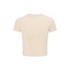 Calvin Klein SS23 Solid Color Crew Neck Cropped Short Sleeve T-Shirt Women Tops Light-Khaki J221172-ACI