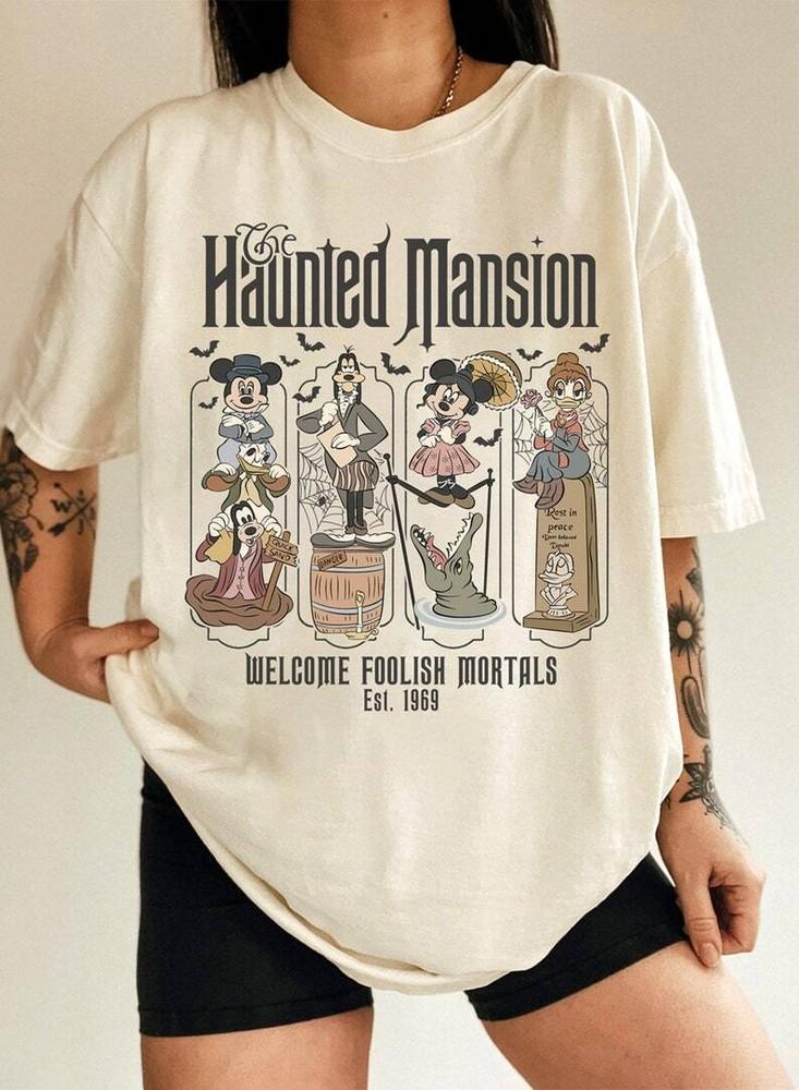 Disney Halloween Haunted Mansion Shirt  Mickey amp; Friends Halloween Tee Unisex T-Shirt XXL