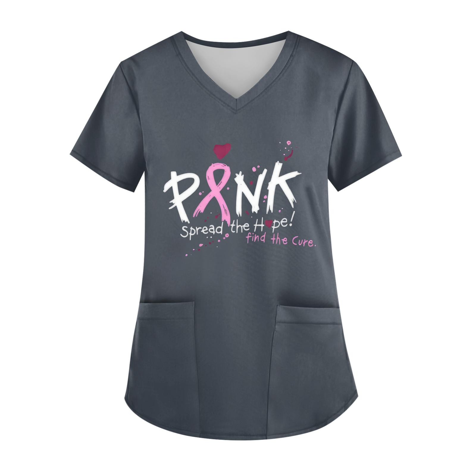 

Женский топ с V-образным вырезом, короткими рукавами, карманом и боковым разрезом L