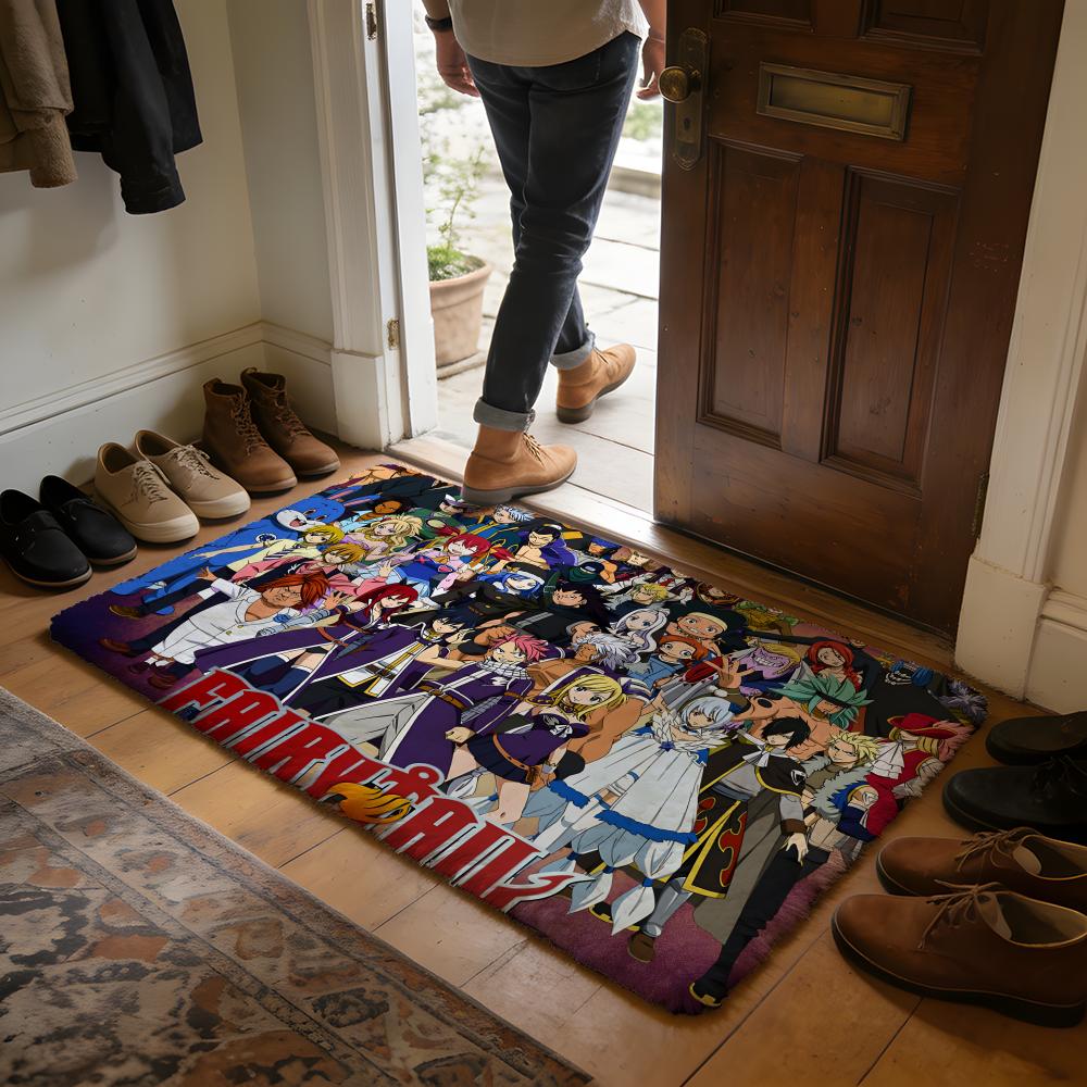 Anime FFAIRY TAIL Floor Mat Soft Flannel Absorbent Mat Non-Slip Rug Home Bedroom Bathroom