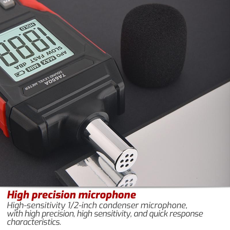 TA650A Handheld Digital Sound Level Meter Noise Meter 30~130dB Decibel Detector Audio Noise Tester Measuring Instrument