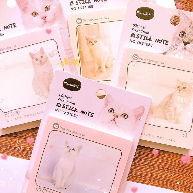Kawaii Büroartikel Schreibtischzubehör Schulbedarf Katze Notizblock Notizbücher Kinder Schreibwaren Geschenk Haftnotizen Tagebuch Dekoration