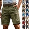 Men's Casual Work Pants With Multiple Pockets, Summer Sport Work Pants, Short Waist Pants, Five-pocket Pants
