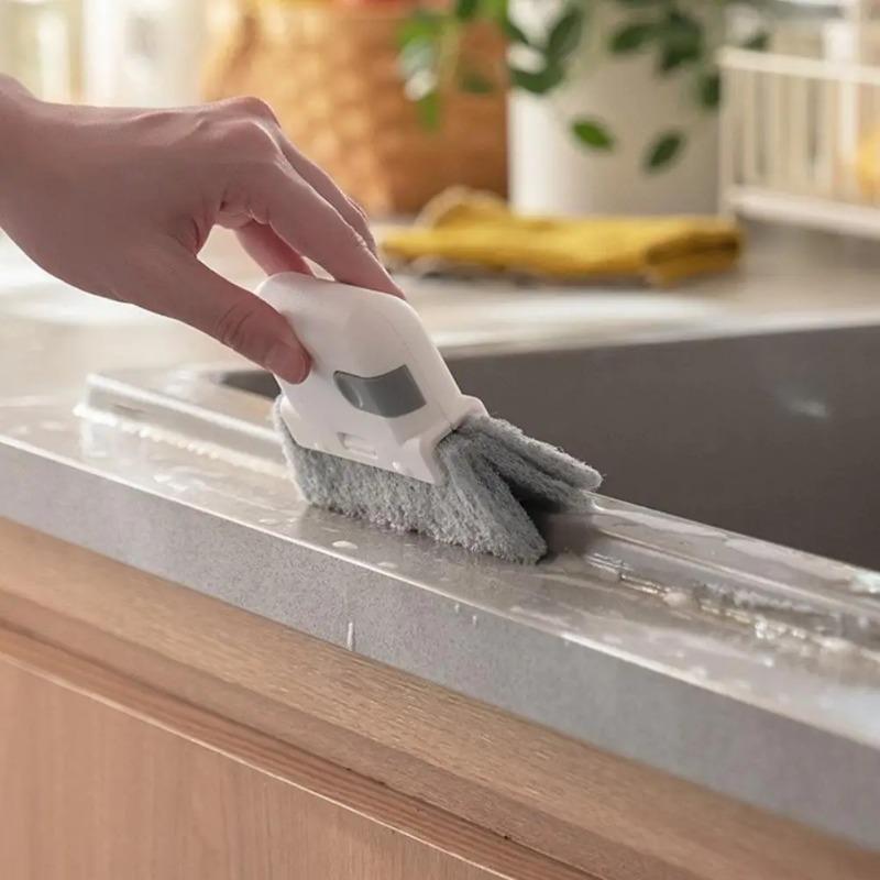 Gap Cleaning Brush Bathroom Crevice Brush Car Vent Cleaner Dual-ended Gap Brush Scraper Tool for Home Bathroom Cleaning Tool