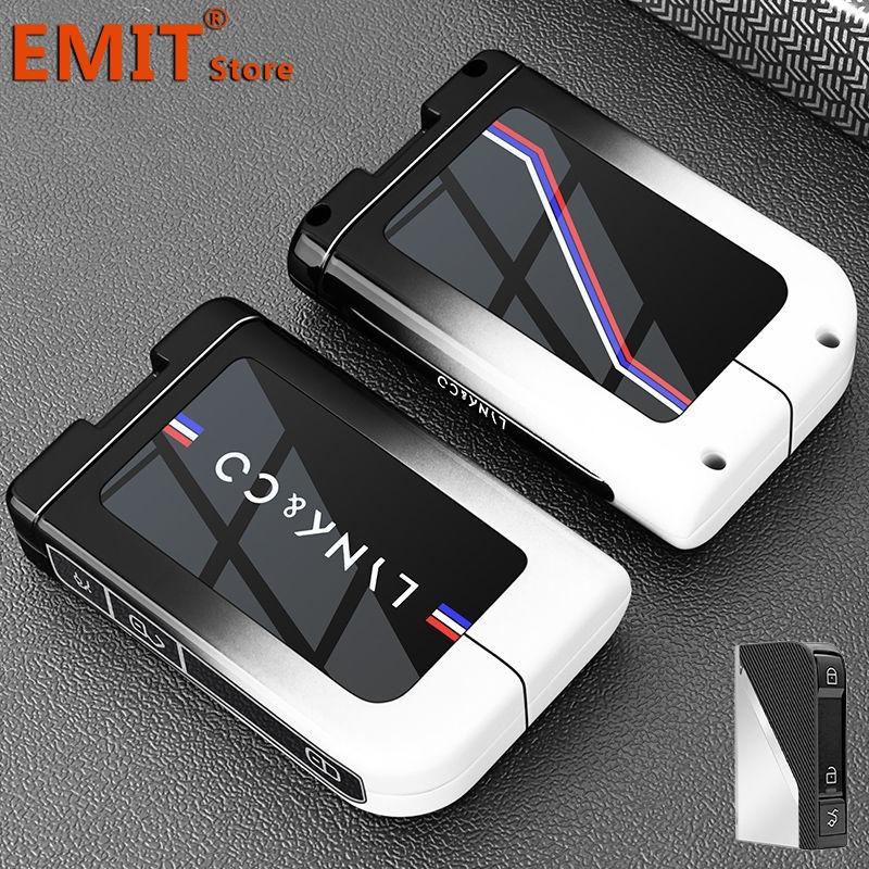 

Zinc Alloy Car Key Case For Lynk&Co 01 02 03 05 07 09 Emp Lynkco 06 Lynk Co Remote Cover Shell Keychain Holder Fob Accessories Key Case for LYNKCO