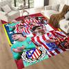 Atletico Madrid Teppich Geeignet für Spielzimmer Schlafzimmer Spielzimmer Außenbereich Rutschfester Teppich Anime Bürodekoration Perfekte Geburtstags-Weihnachtsgeschenkidee