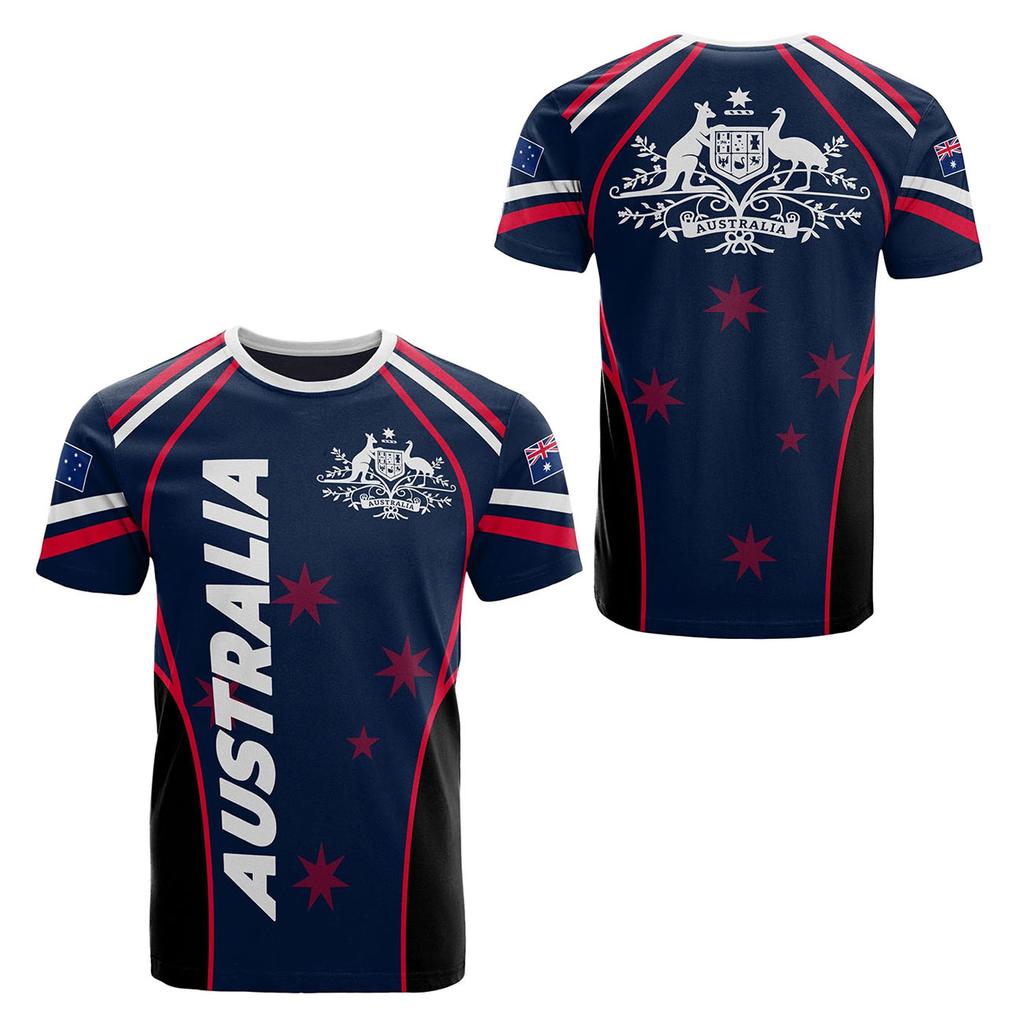 Tricouri Australia Emblema Drapelului Australian Imprimat 3D Imbracaminte stradala Barbati Femei Tricou cu maneca scurta supradimensionata Tricou pentru copii Topuri Imbracaminte