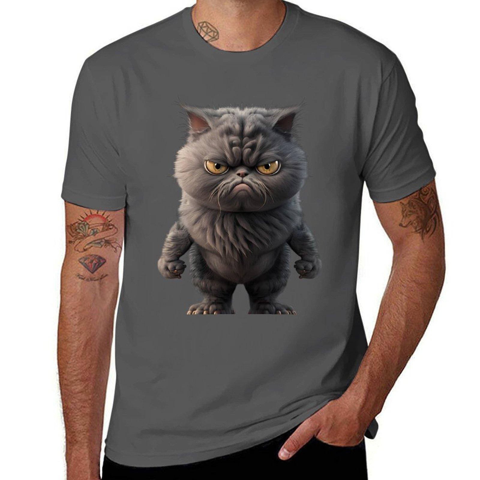 

Purrfectly Pissed T-Shirt men t shirt cotton 100% t shirts for man cotton soft T-Shirt 4XL