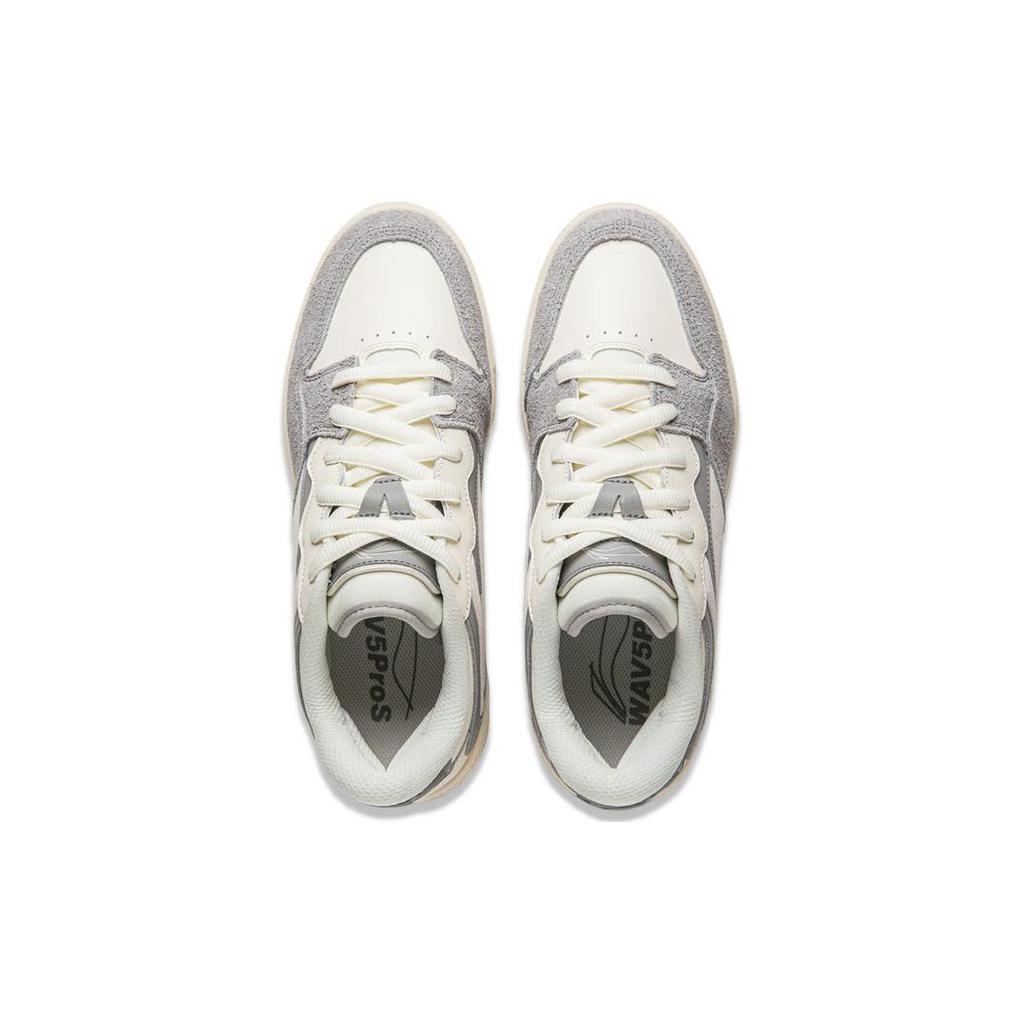 New LiNing Wave Pro Slip Resistant Low Top Skateboard Shoes Men's White Gray AEPU017-1