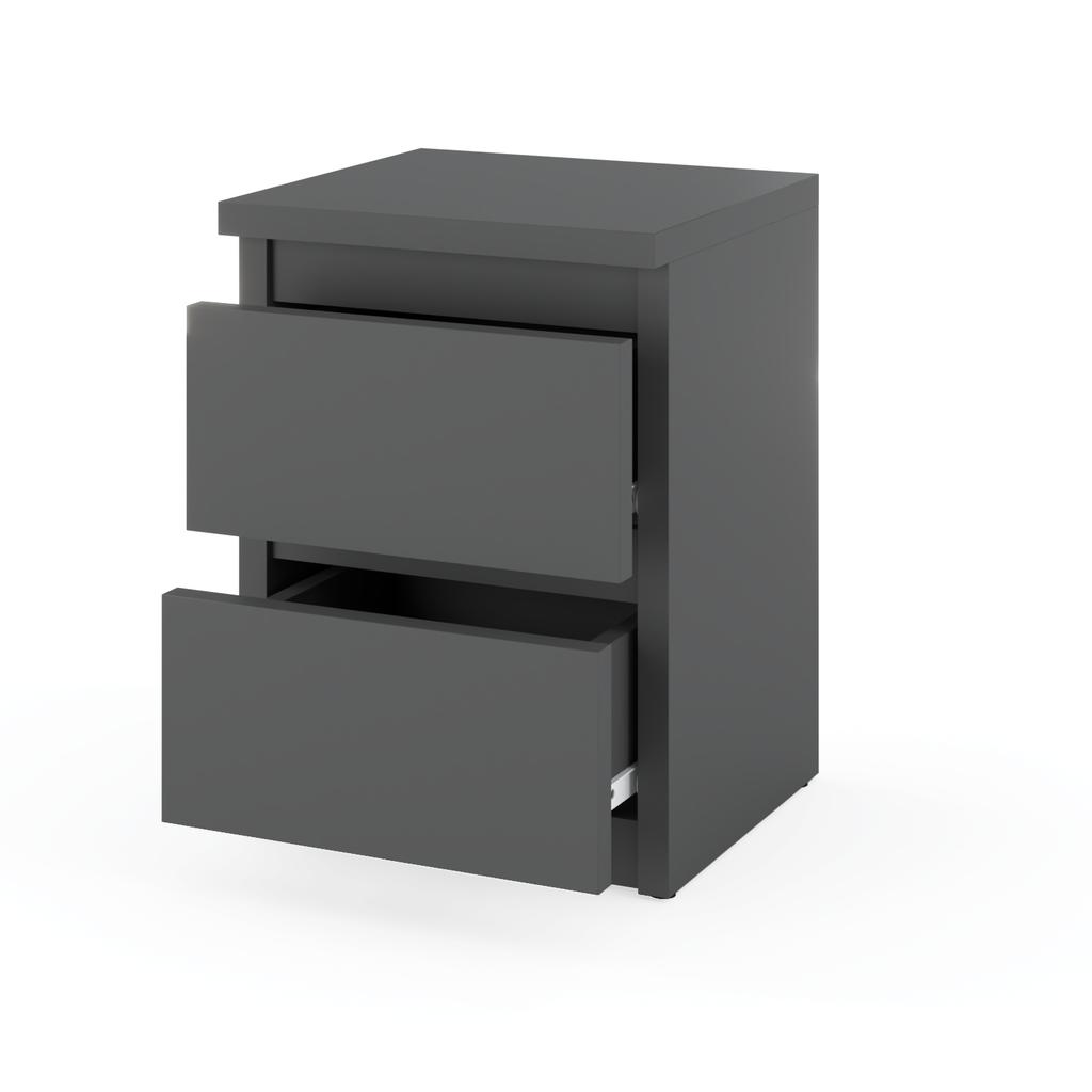 Bedside Table 30 CM Gray 2S Bedside Table Bedroom Furniture Nakastlik