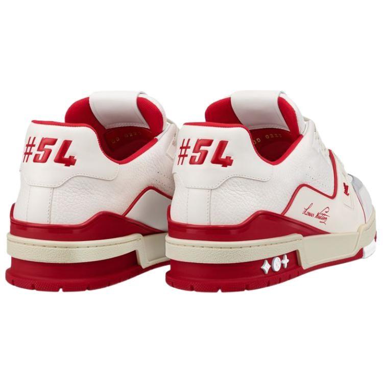 Louis Vuitton Lv Trainer Sneakers 'White Red Grey' 1ABFBI
