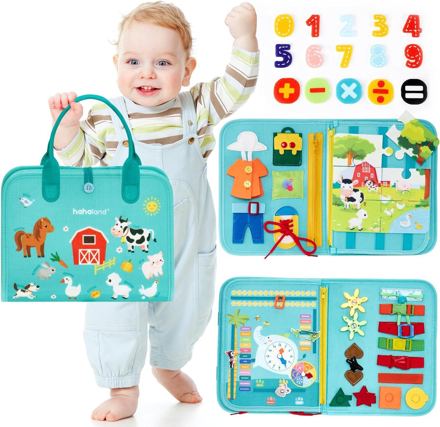 

Доска для отработки навыков самообслуживания для малышей Детская фетровая доска для раннего развития Детская фетровая доска Busy Edition Фетровая обучающая доска Green; 22 * 28